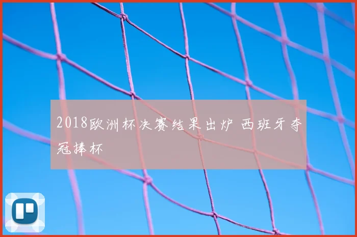 2018欧洲杯决赛结果出炉 西班牙夺冠捧杯